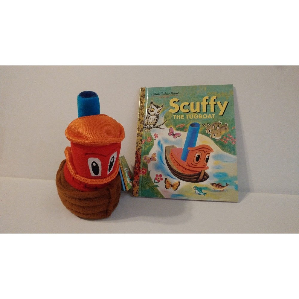Scuffy The Tug Boat Plush Toy and Golden Book
